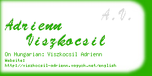 adrienn viszkocsil business card